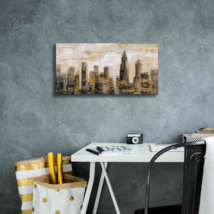 'Manhattan Skyline' by Silvia Vassileva, Canvas Wall Art,24 x 12