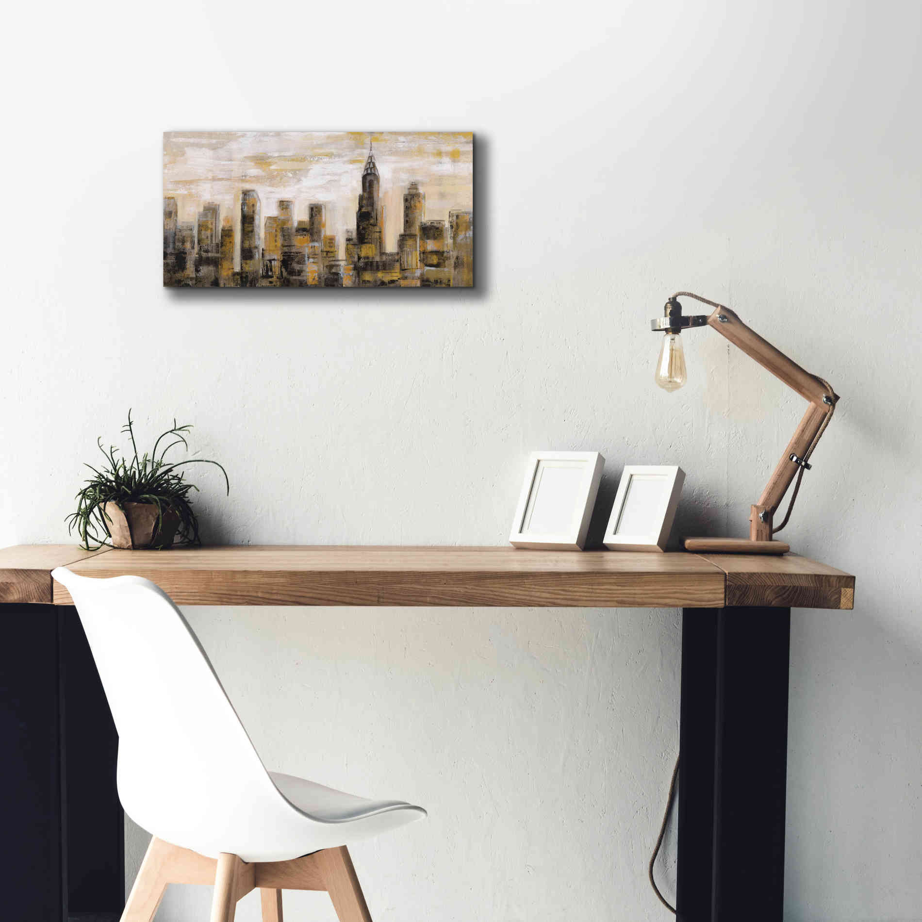 'Manhattan Skyline' by Silvia Vassileva, Canvas Wall Art,24 x 12