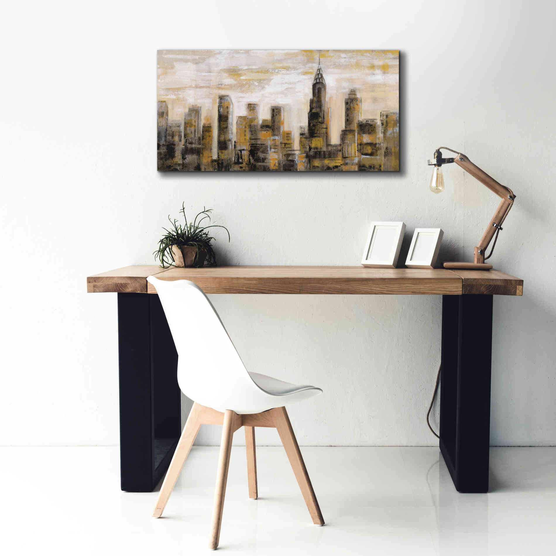 'Manhattan Skyline' by Silvia Vassileva, Canvas Wall Art,40 x 20
