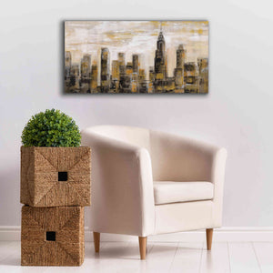 'Manhattan Skyline' by Silvia Vassileva, Canvas Wall Art,40 x 20