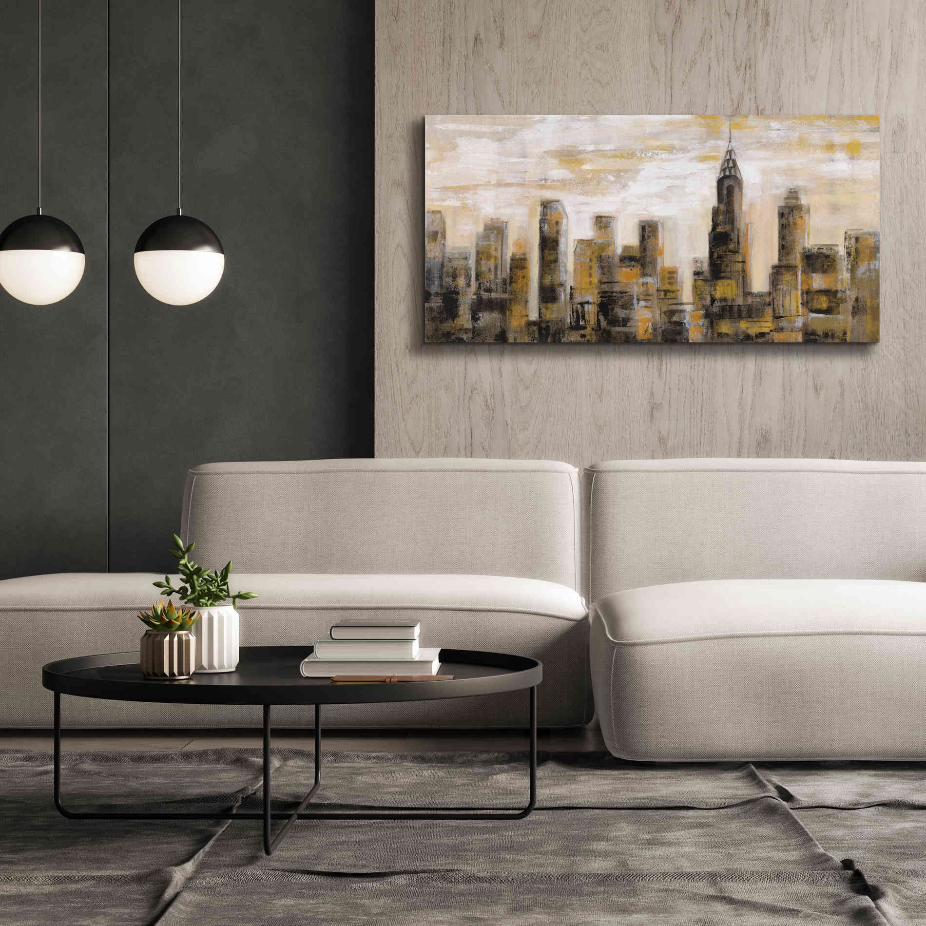 'Manhattan Skyline' by Silvia Vassileva, Canvas Wall Art,60 x 30