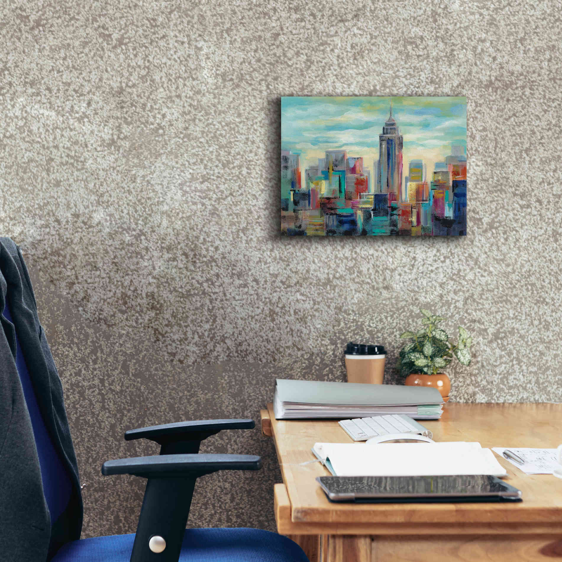 'Colorful Day in Manhattan' by Silvia Vassileva, Canvas Wall Art,16 x 12