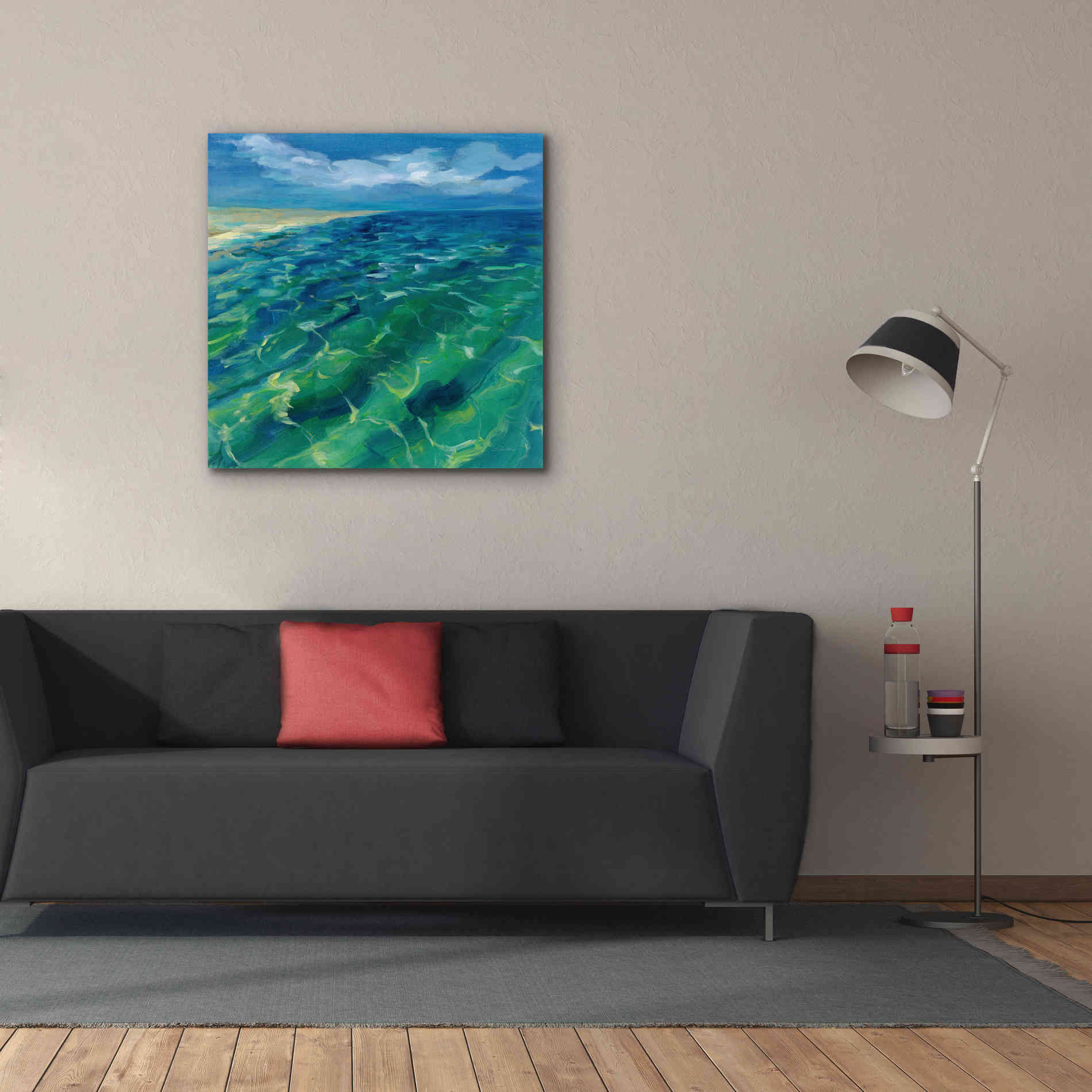 'Sunny Sea Reflections' by Silvia Vassileva, Canvas Wall Art,37 x 37