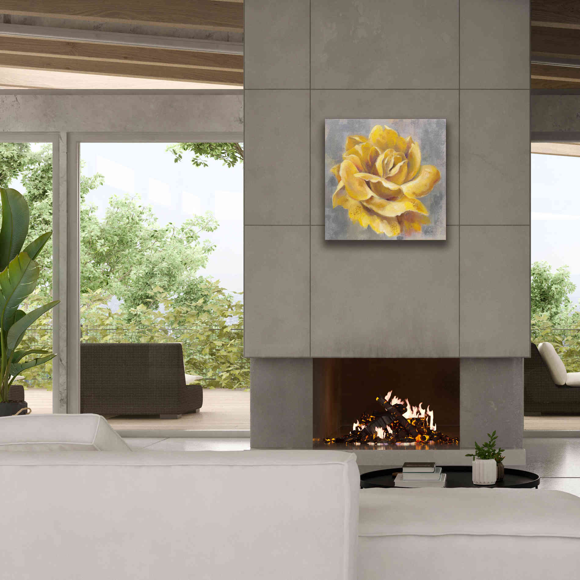 'Yellow Roses I' by Silvia Vassileva, Canvas Wall Art,26 x 26