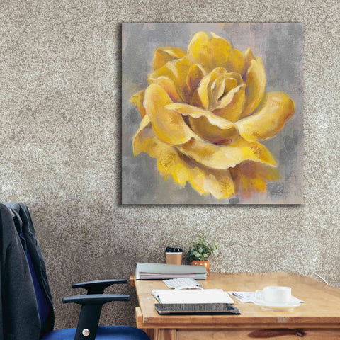 Image of 'Yellow Roses I' by Silvia Vassileva, Canvas Wall Art,37 x 37