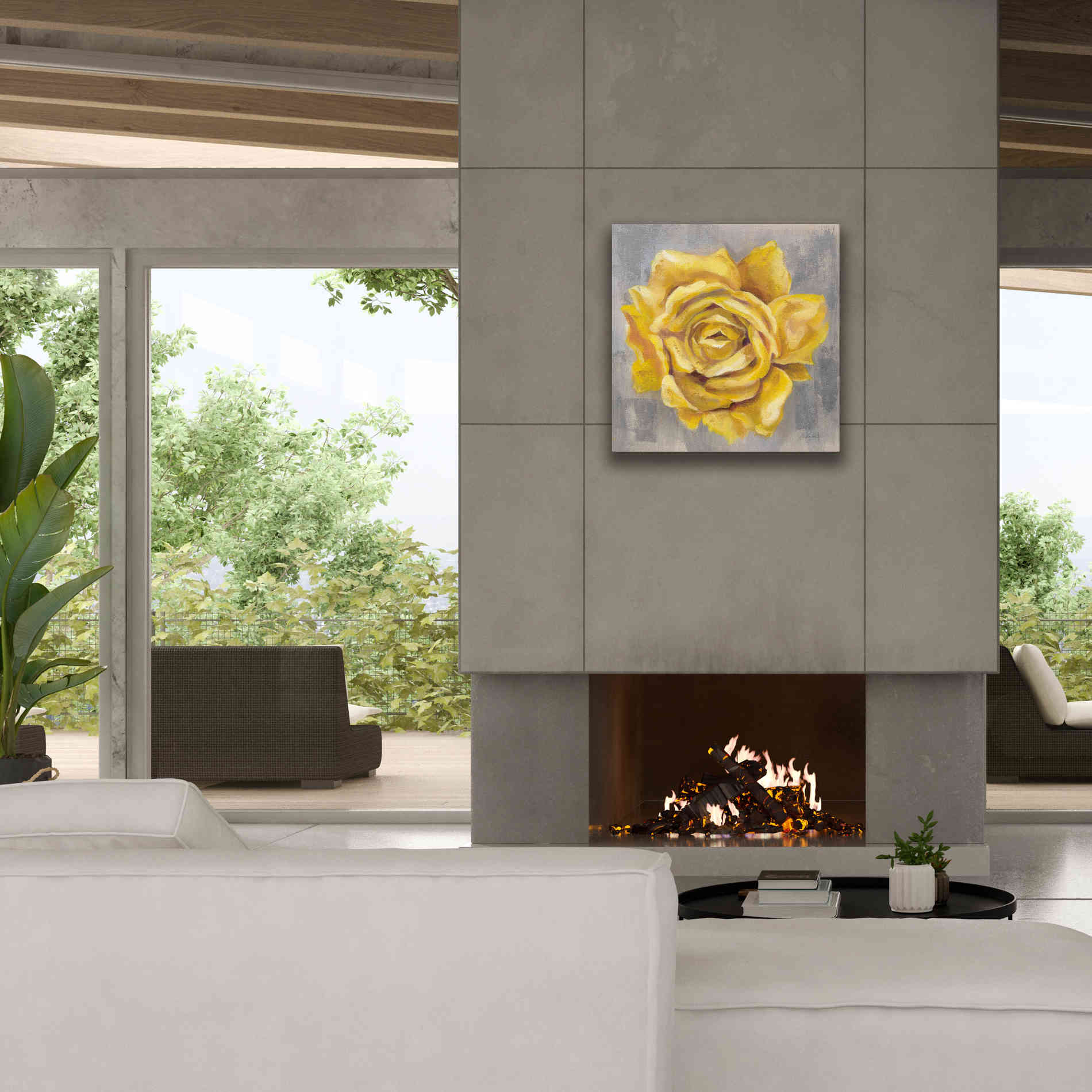 'Yellow Roses II' by Silvia Vassileva, Canvas Wall Art,26 x 26