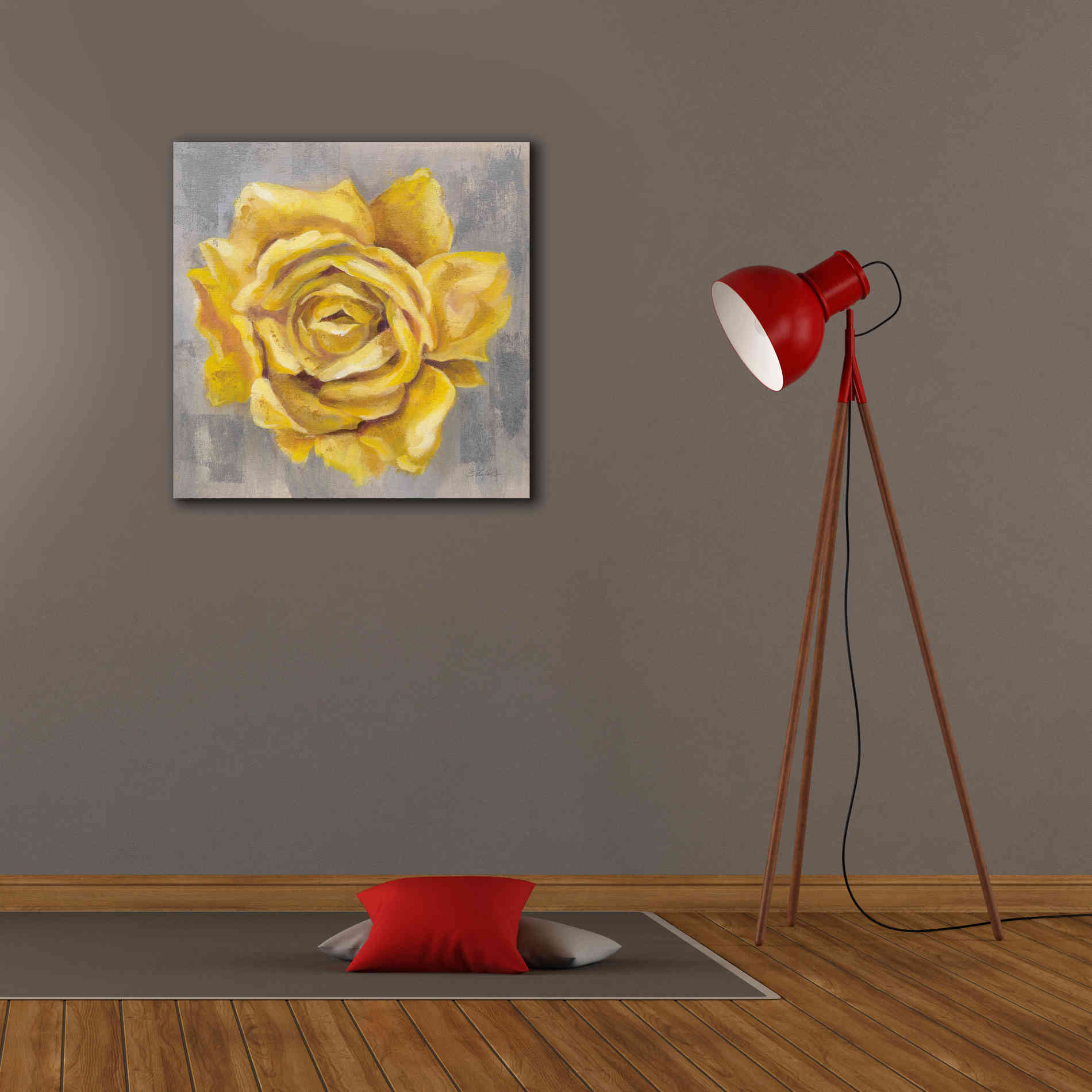'Yellow Roses II' by Silvia Vassileva, Canvas Wall Art,26 x 26