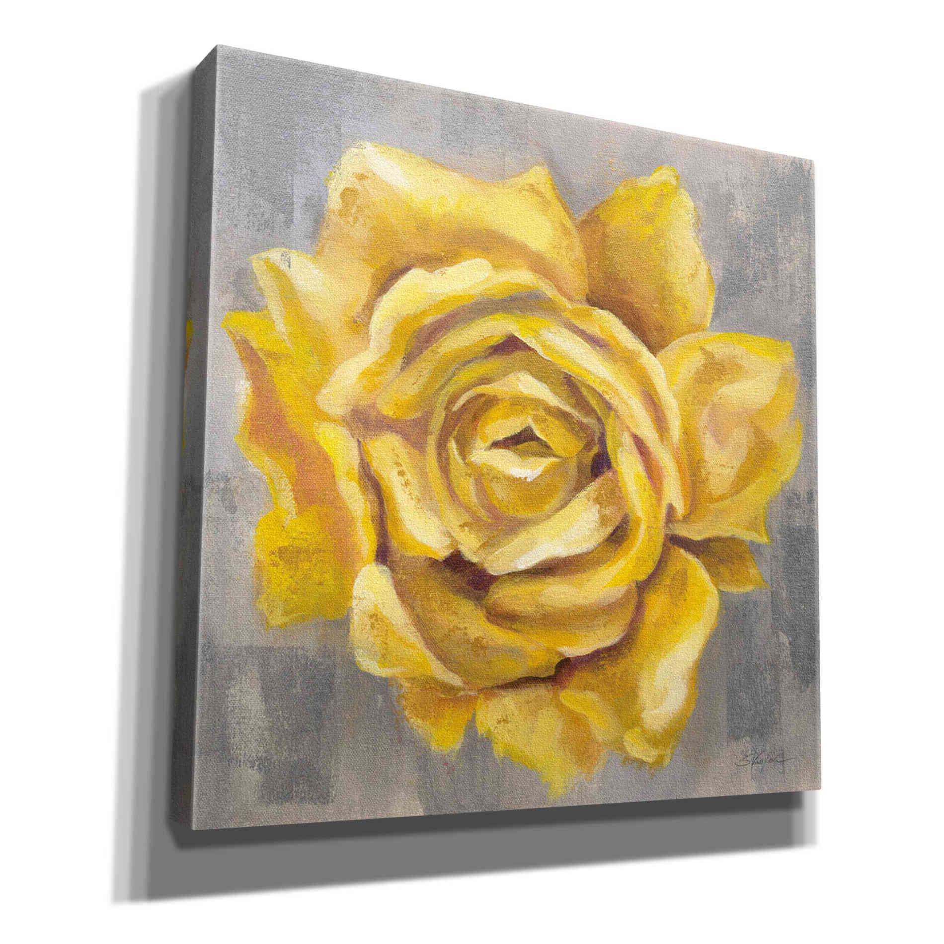 'Yellow Roses II' by Silvia Vassileva, Canvas Wall Art,12x12x1.1x0,18x18x1.1x0,26x26x1.74x0,37x37x1.74x0