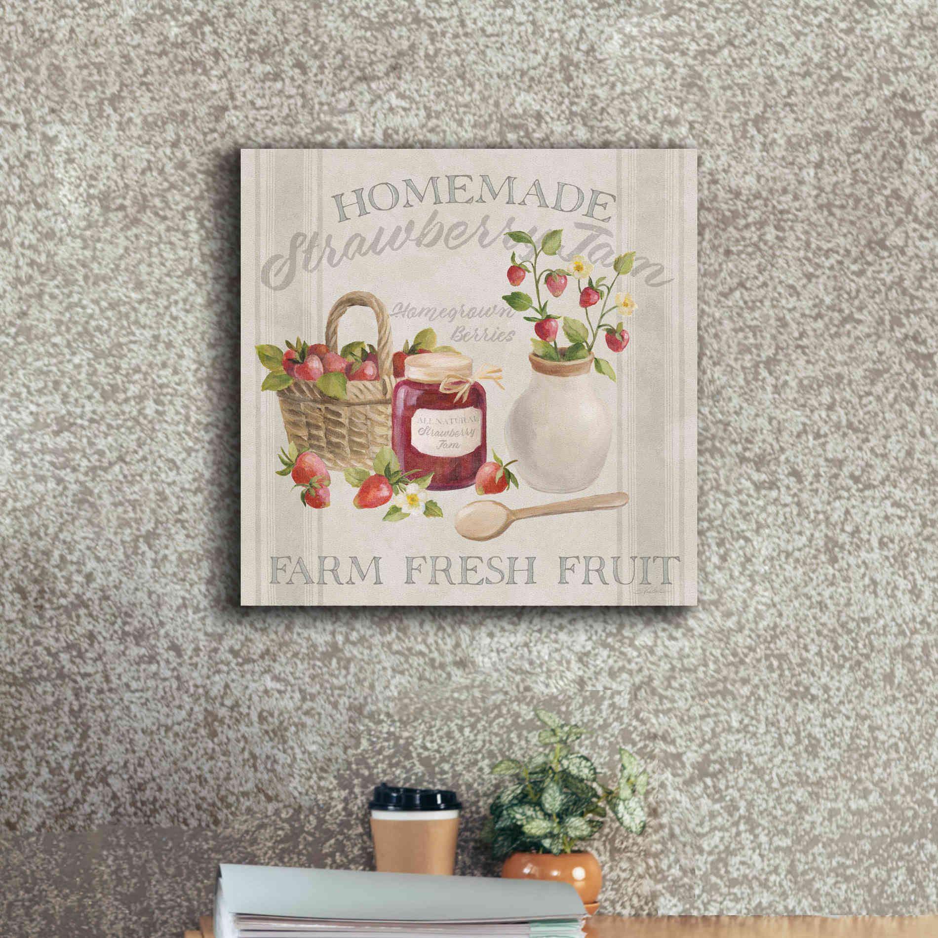 'Homemade Happiness III' by Silvia Vassileva, Canvas Wall Art,18 x 18