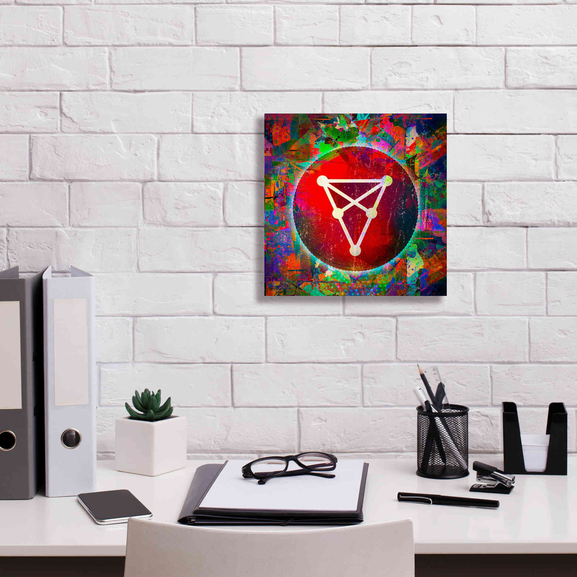 'CHZ Chiliz Crypto,' Canvas Wall Art,12 x 12