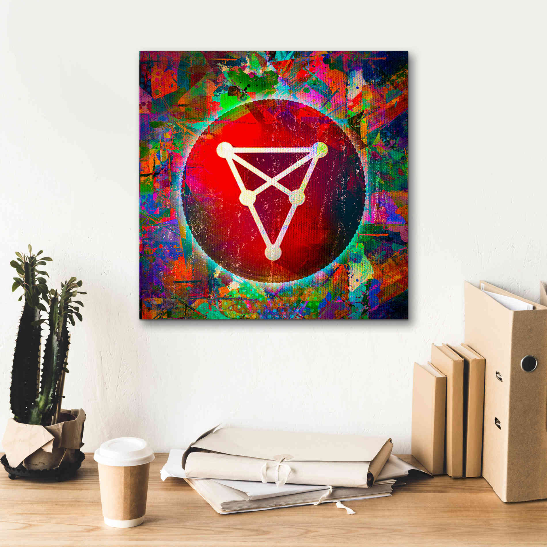 'CHZ Chiliz Crypto,' Canvas Wall Art,18 x 18