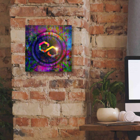 Image of 'MATIC Polygon Crypto,' Canvas Wall Art,12 x 12