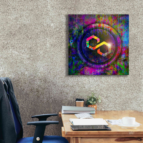 Image of 'MATIC Polygon Crypto,' Canvas Wall Art,26 x 26
