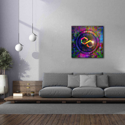 Image of 'MATIC Polygon Crypto,' Canvas Wall Art,37 x 37