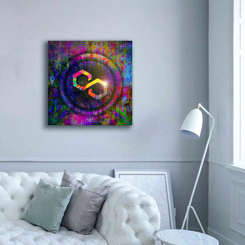 Image of 'MATIC Polygon Crypto,' Canvas Wall Art,37 x 37
