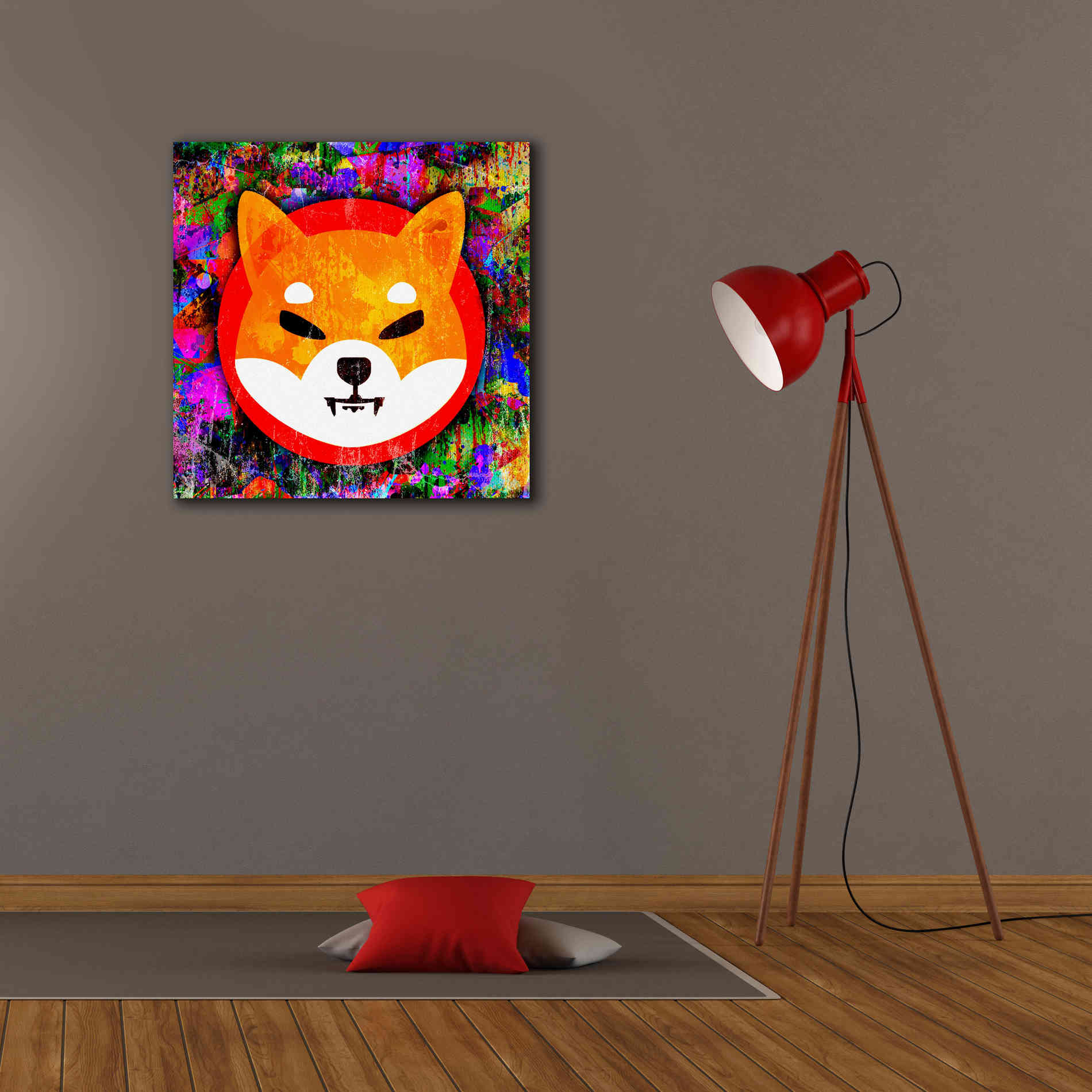 'SHIB Shiba Inu Crypto,' Canvas Wall Art,26 x 26