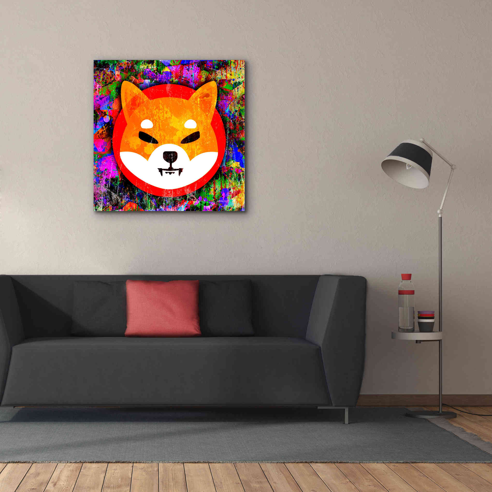 'SHIB Shiba Inu Crypto,' Canvas Wall Art,37 x 37