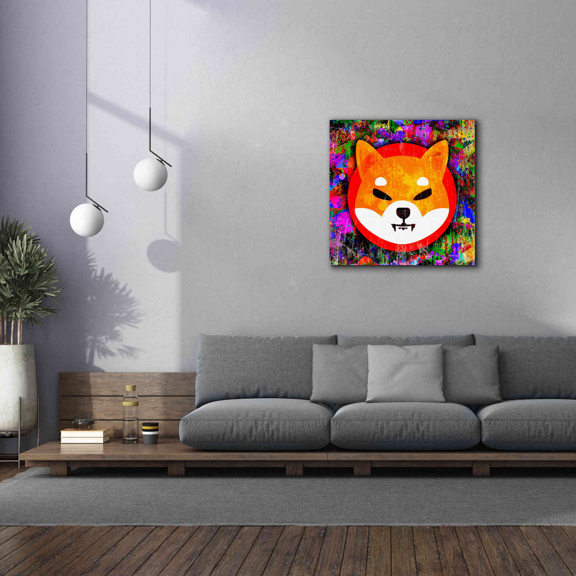 'SHIB Shiba Inu Crypto,' Canvas Wall Art,37 x 37