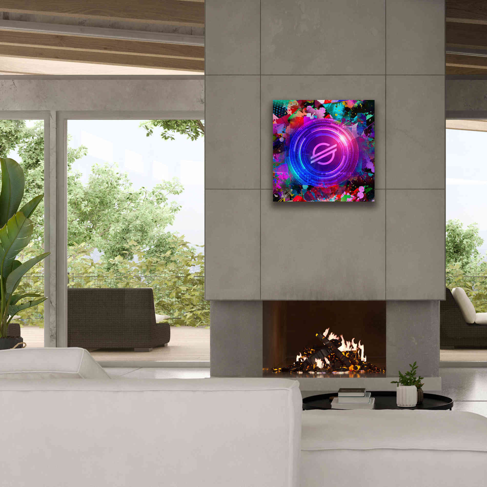 'XLM Stellar Crypto,' Canvas Wall Art,26 x 26