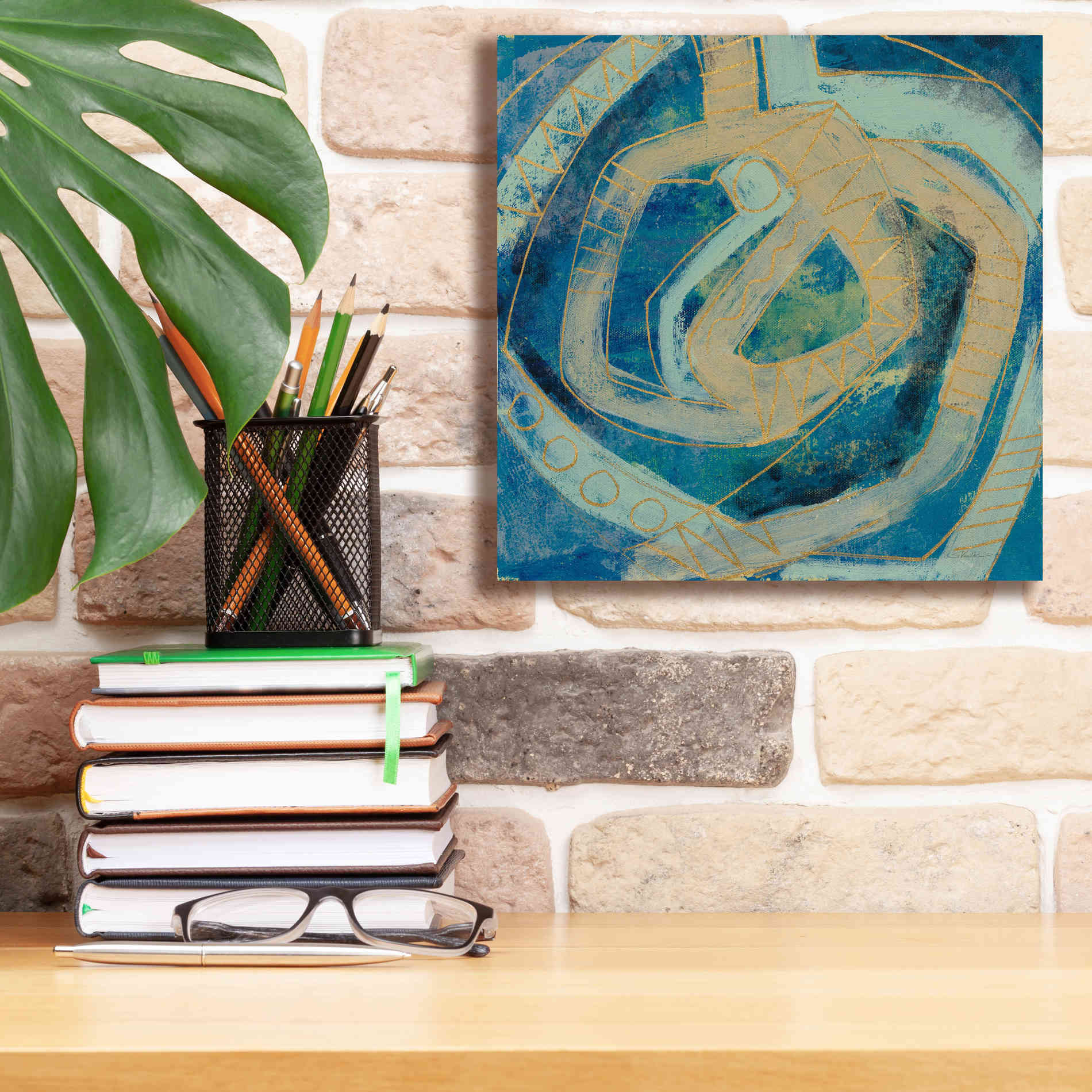 Epic Art 'Mid Modern Tile I' by Silvia Vassileva, Canvas Wall Art,12 x 12