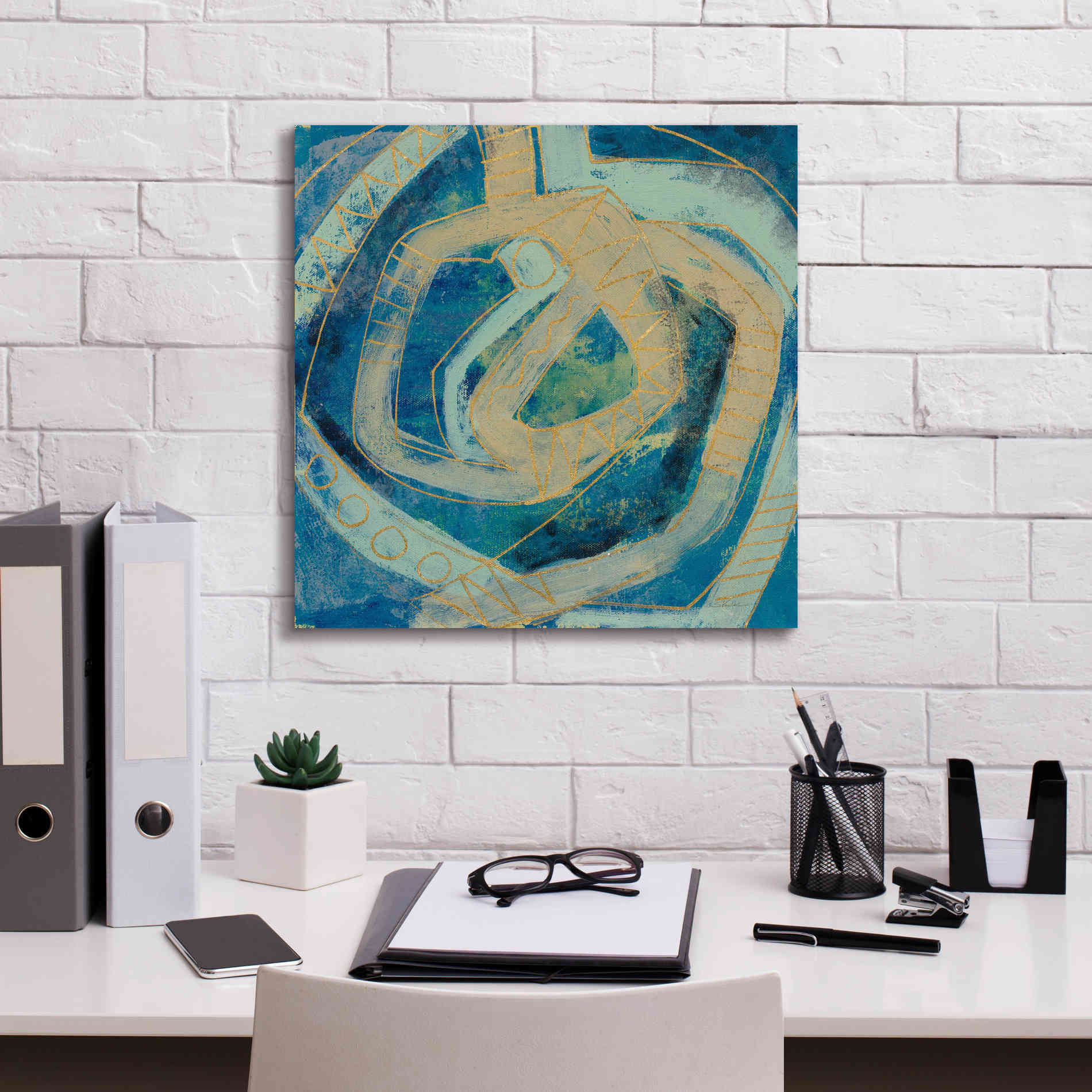 Epic Art 'Mid Modern Tile I' by Silvia Vassileva, Canvas Wall Art,18 x 18