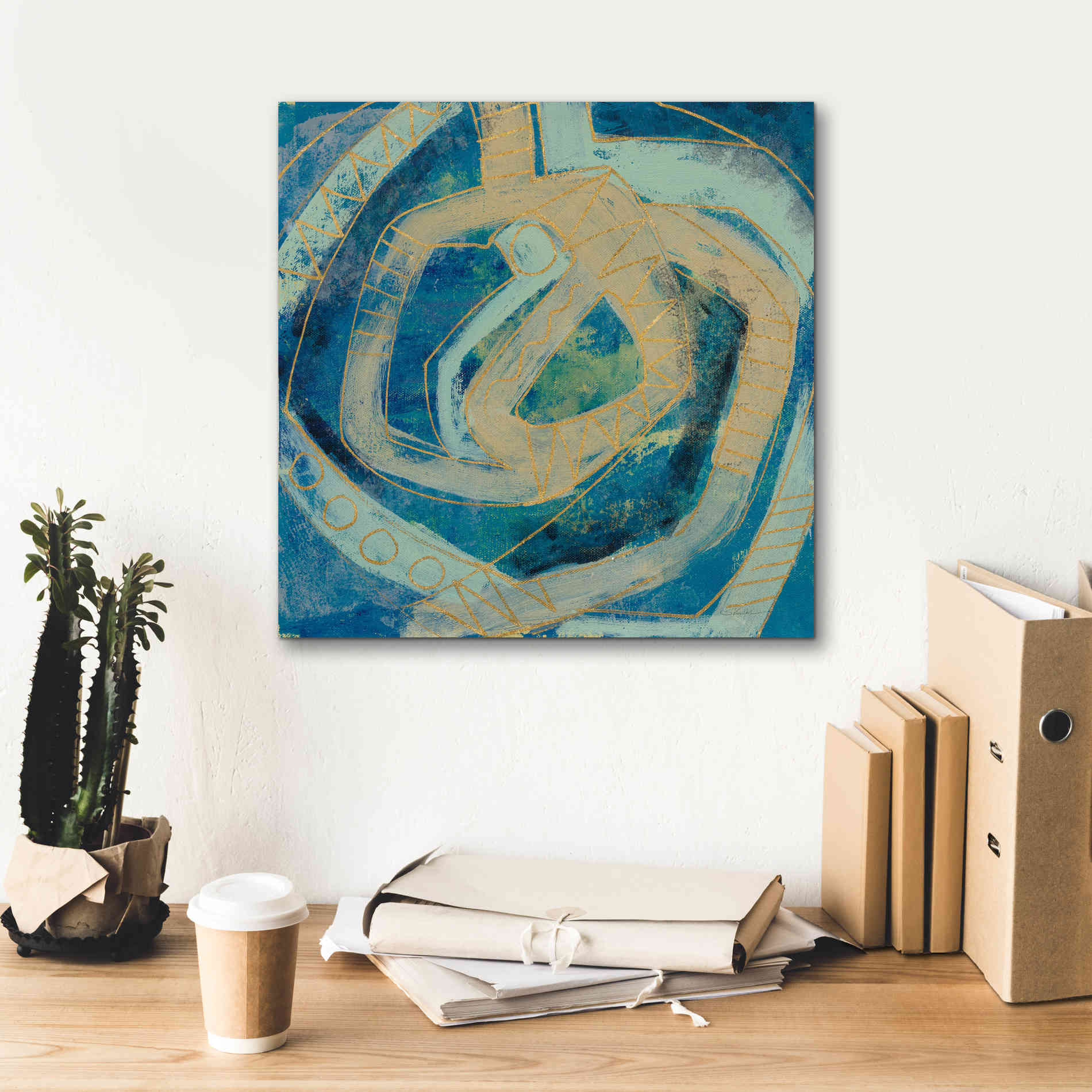 Epic Art 'Mid Modern Tile I' by Silvia Vassileva, Canvas Wall Art,18 x 18