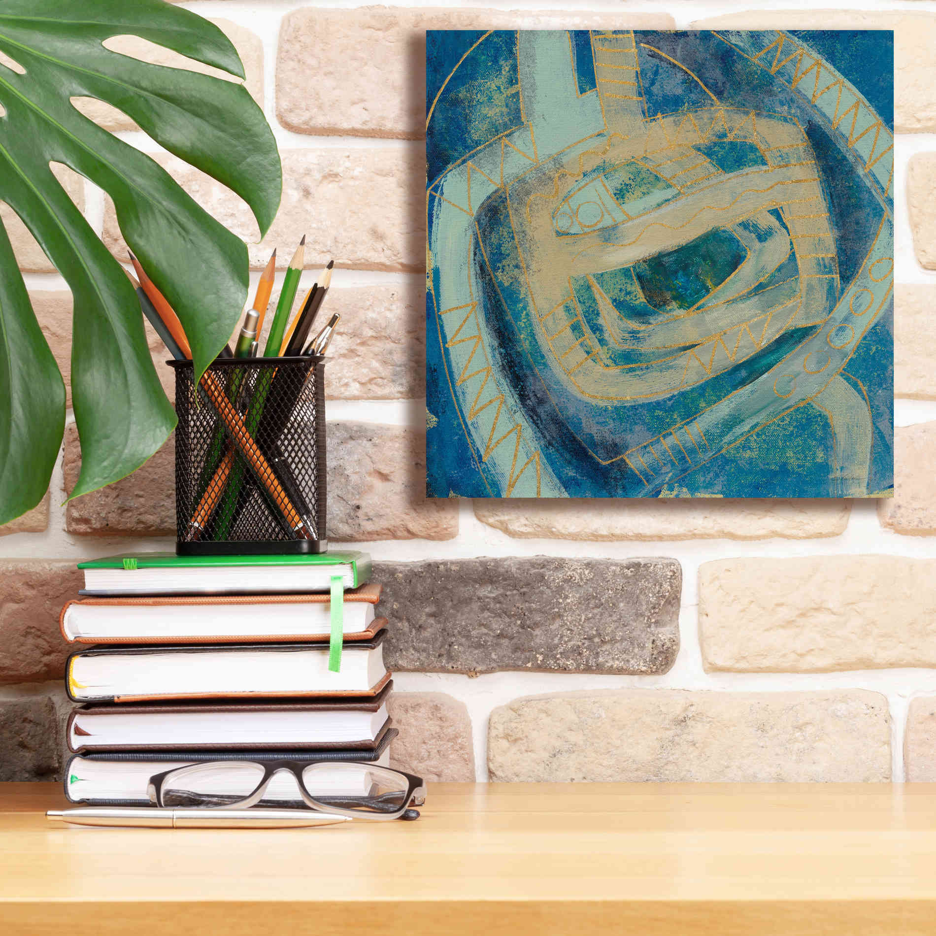 Epic Art 'Mid Modern Tile II' by Silvia Vassileva, Canvas Wall Art,12 x 12