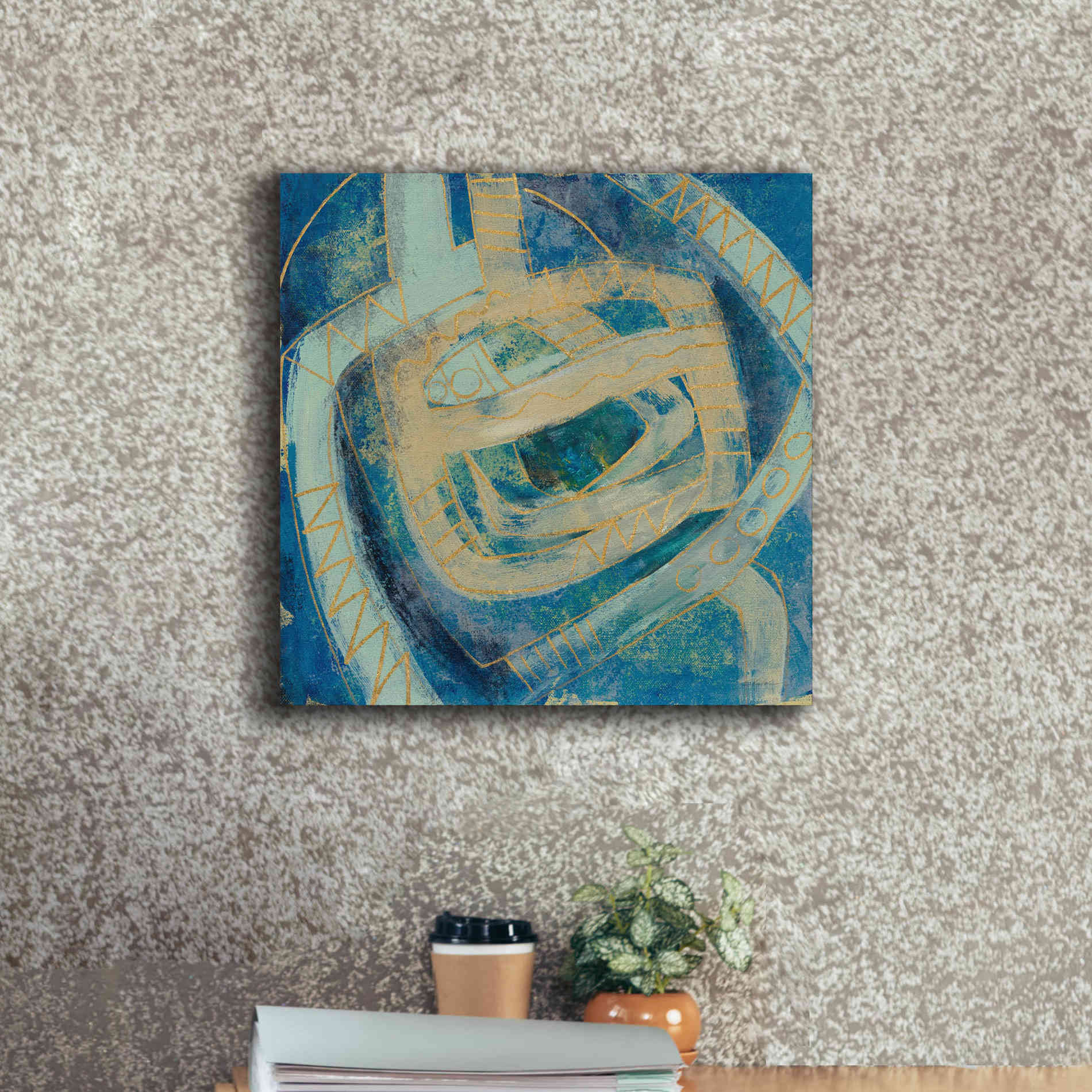 Epic Art 'Mid Modern Tile II' by Silvia Vassileva, Canvas Wall Art,18 x 18