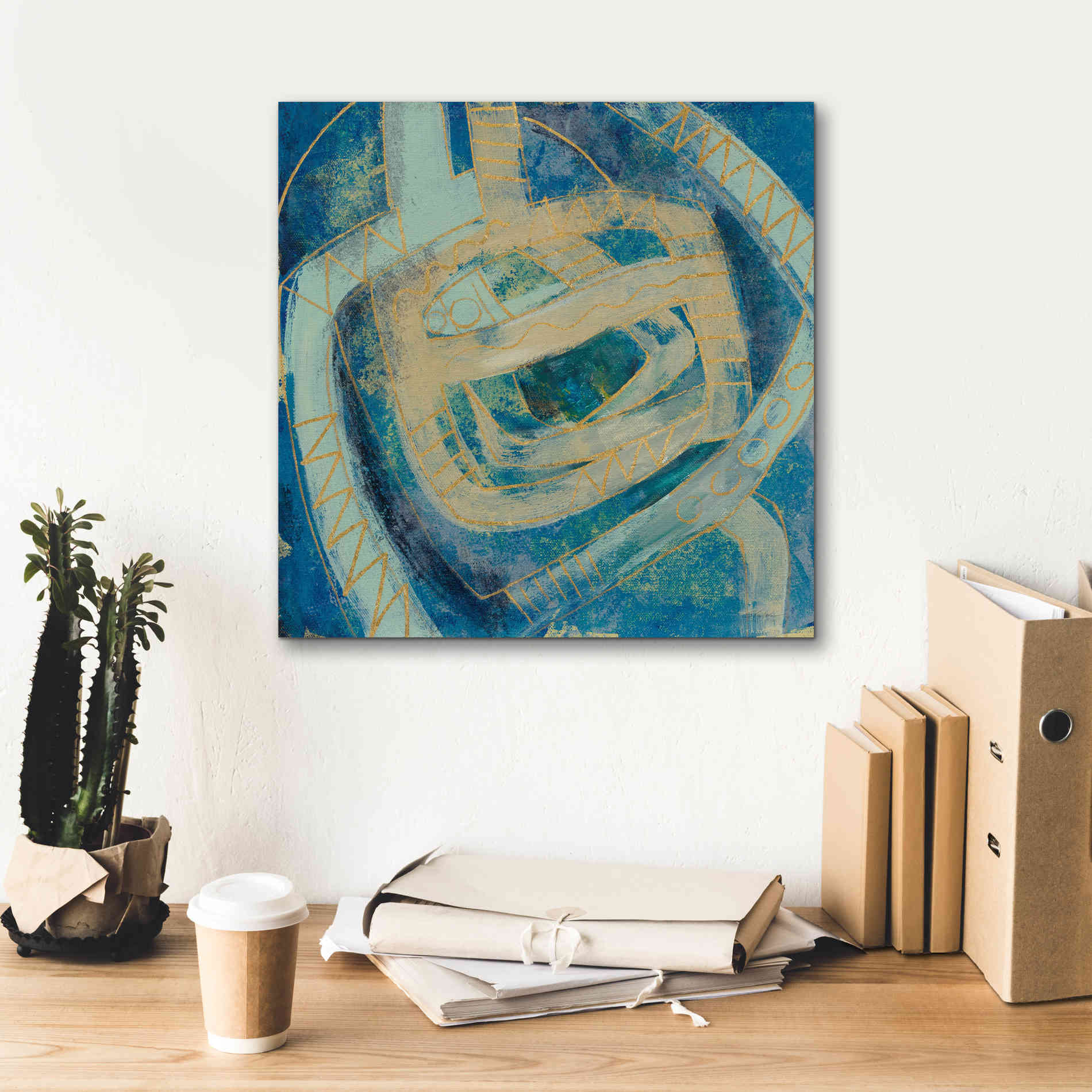 Epic Art 'Mid Modern Tile II' by Silvia Vassileva, Canvas Wall Art,18 x 18