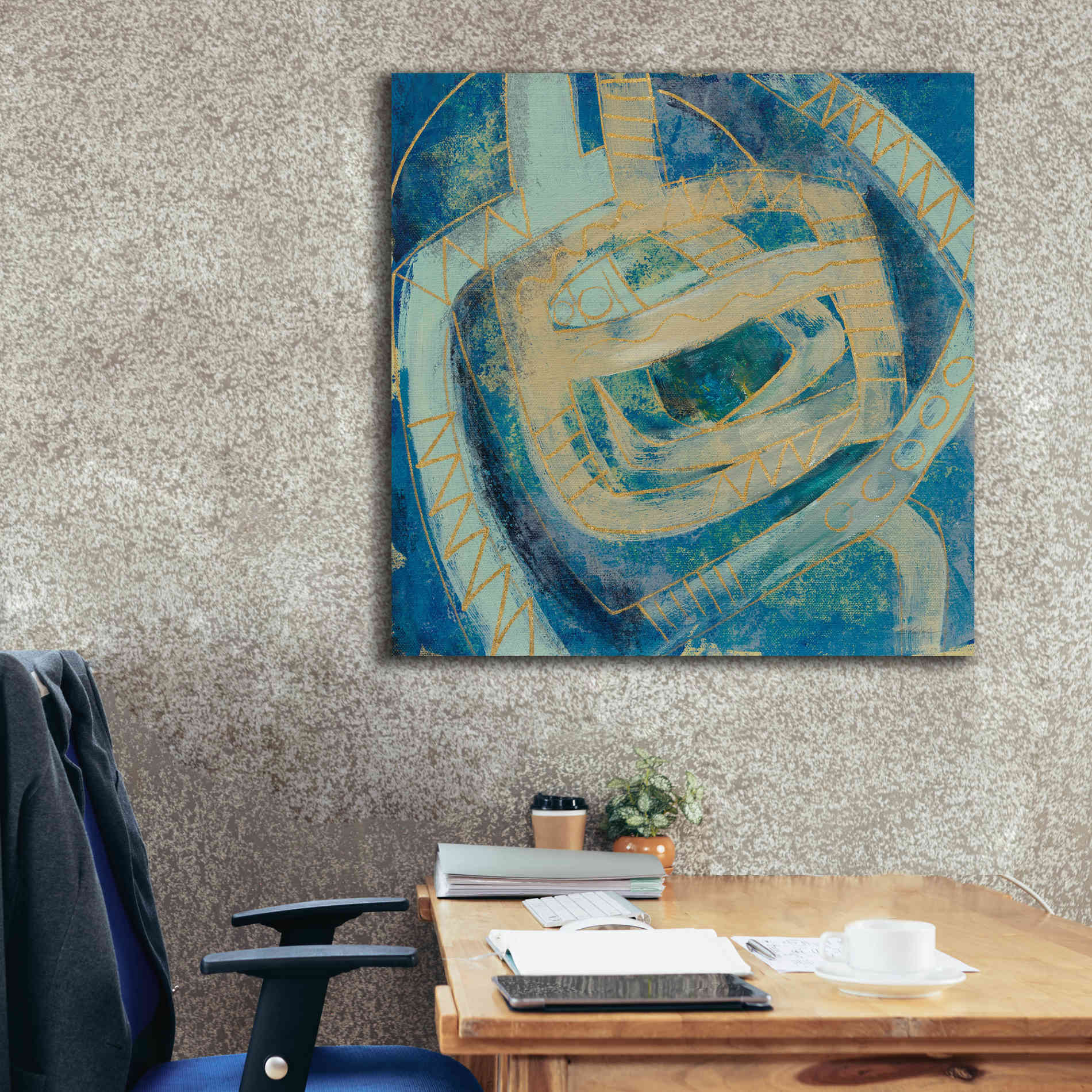 Epic Art 'Mid Modern Tile II' by Silvia Vassileva, Canvas Wall Art,37 x 37