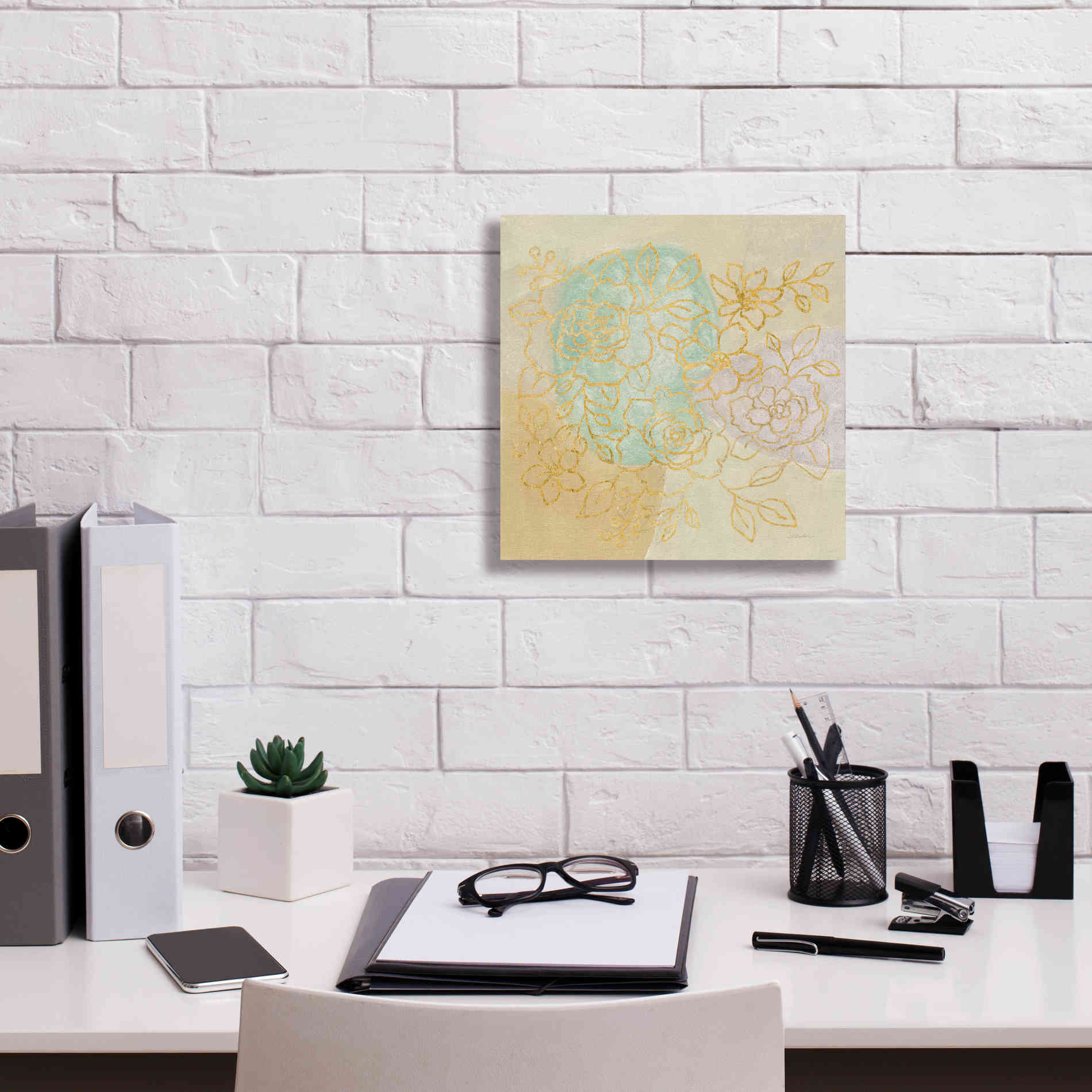 Epic Art 'Mid Mod Sophisticated Floral I' by Silvia Vassileva, Canvas Wall Art,12 x 12