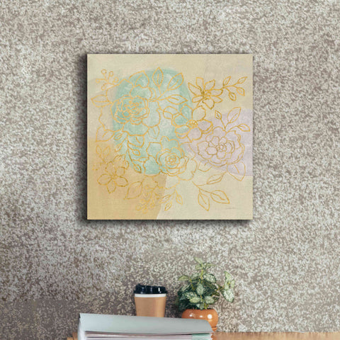 Image of Epic Art 'Mid Mod Sophisticated Floral I' by Silvia Vassileva, Canvas Wall Art,18 x 18