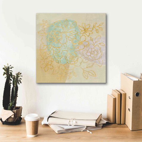 Image of Epic Art 'Mid Mod Sophisticated Floral I' by Silvia Vassileva, Canvas Wall Art,18 x 18