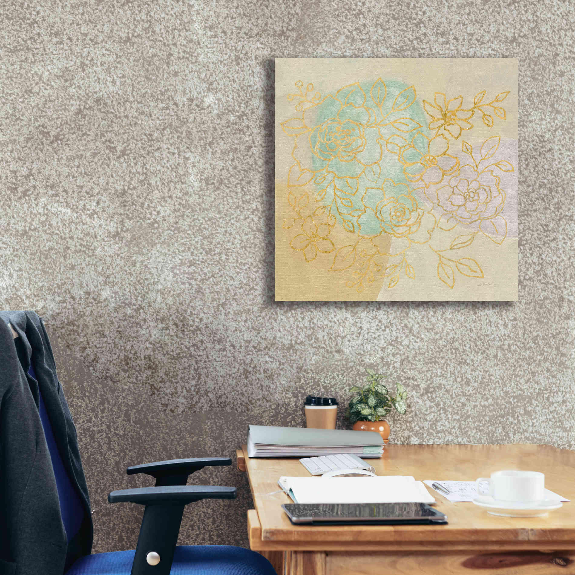 Epic Art 'Mid Mod Sophisticated Floral I' by Silvia Vassileva, Canvas Wall Art,26 x 26