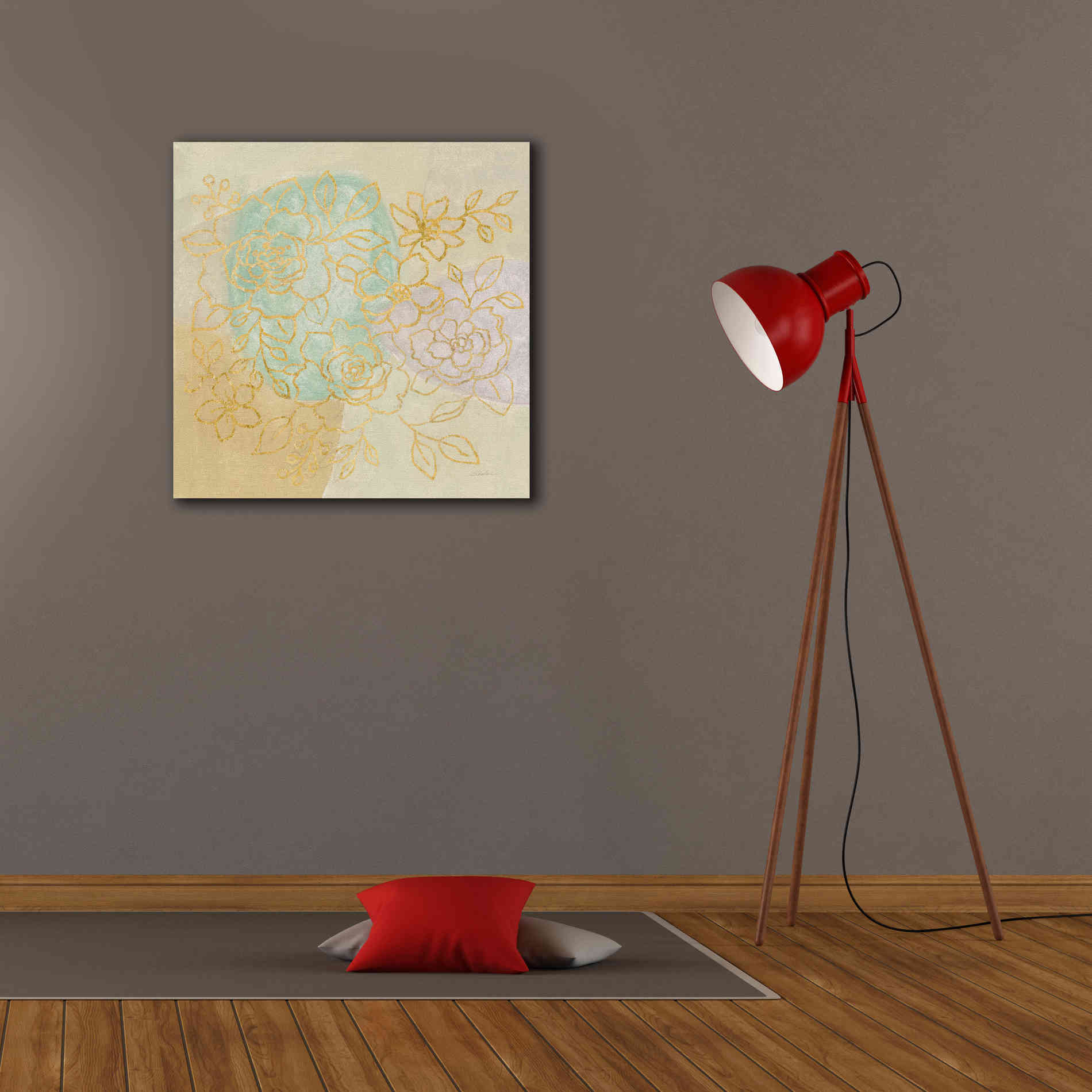 Epic Art 'Mid Mod Sophisticated Floral I' by Silvia Vassileva, Canvas Wall Art,26 x 26