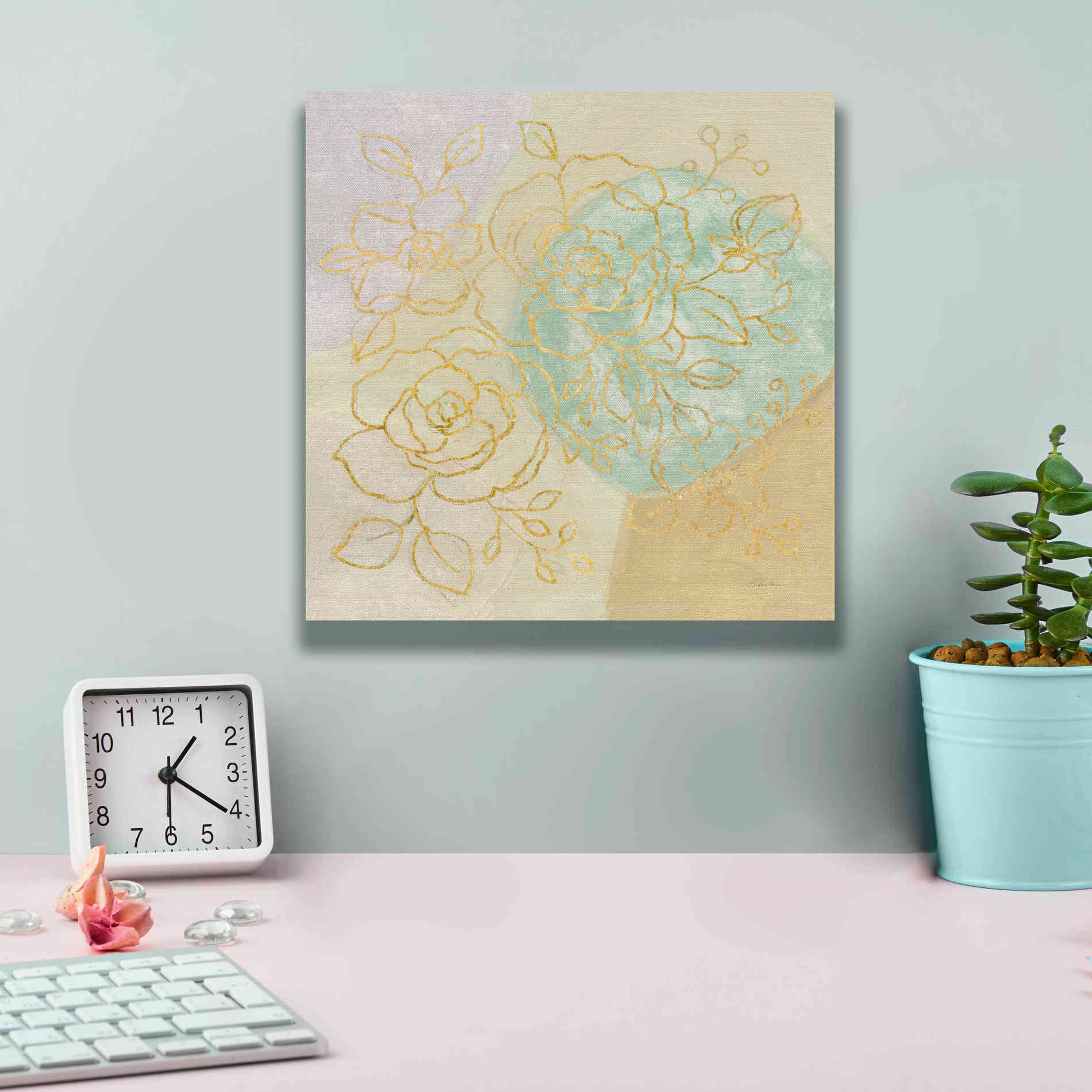 Epic Art 'Mid Mod Sophisticated Floral II' by Silvia Vassileva, Canvas Wall Art,12 x 12