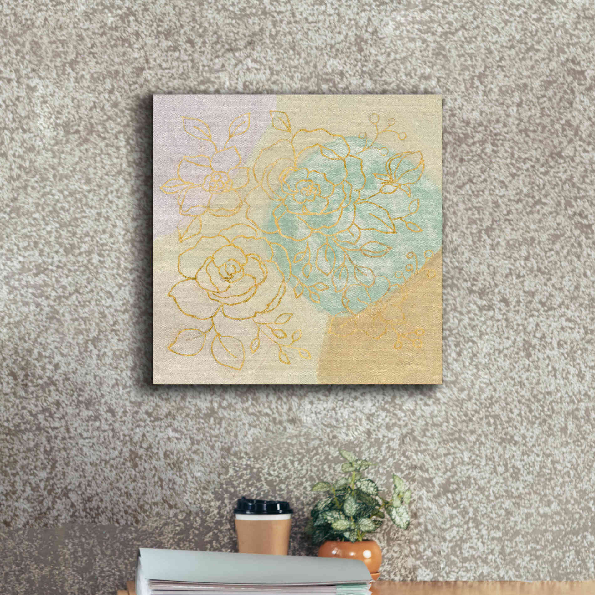 Epic Art 'Mid Mod Sophisticated Floral II' by Silvia Vassileva, Canvas Wall Art,18 x 18