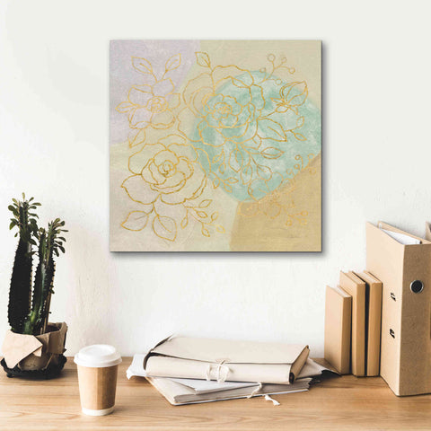 Image of Epic Art 'Mid Mod Sophisticated Floral II' by Silvia Vassileva, Canvas Wall Art,18 x 18