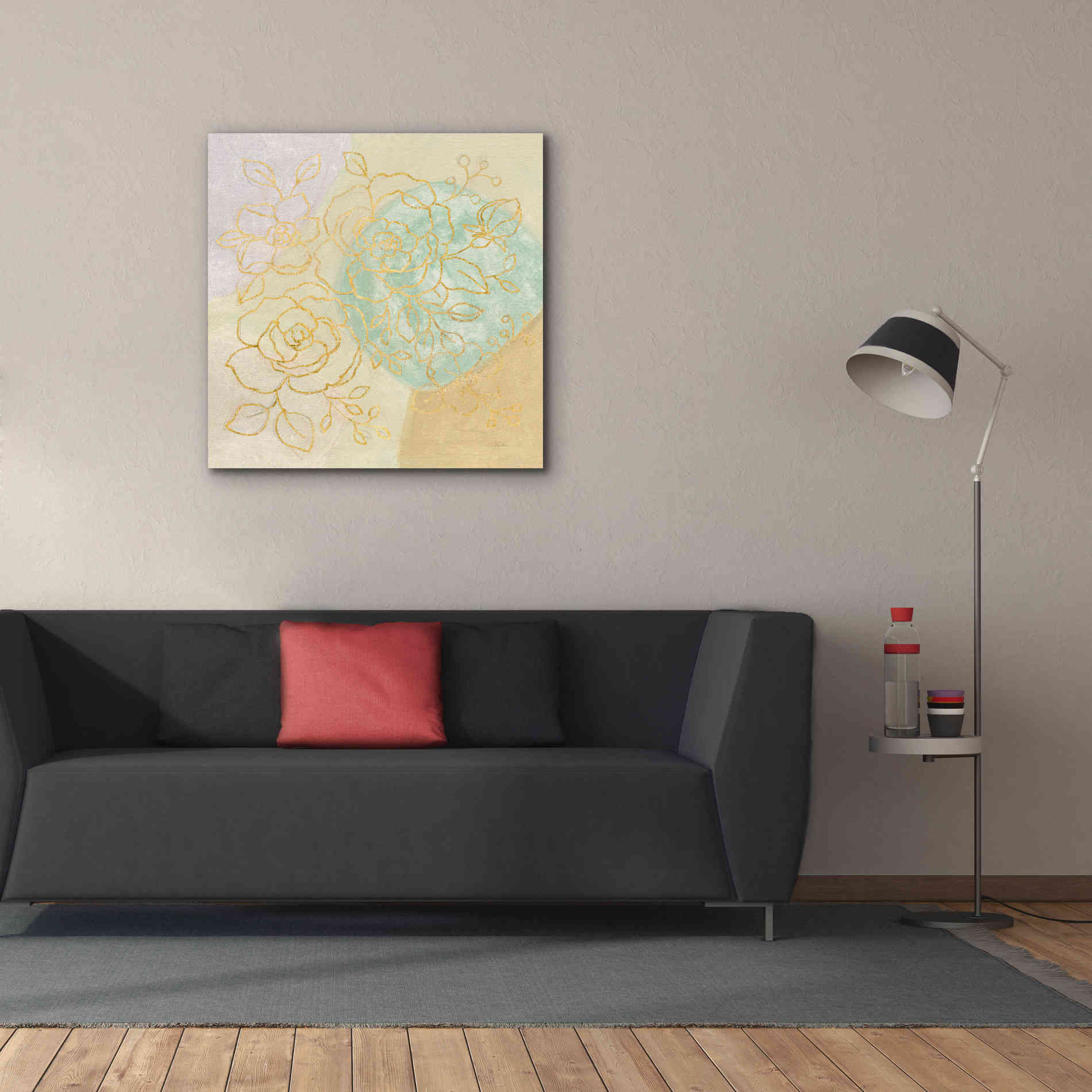 Epic Art 'Mid Mod Sophisticated Floral II' by Silvia Vassileva, Canvas Wall Art,37 x 37