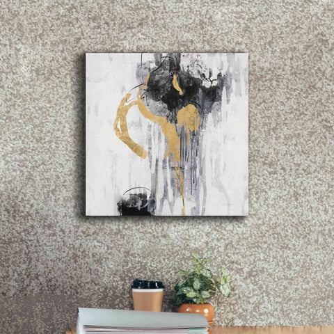 Image of Epic Art 'Golden Rain I' by Silvia Vassileva, Canvas Wall Art,18 x 18