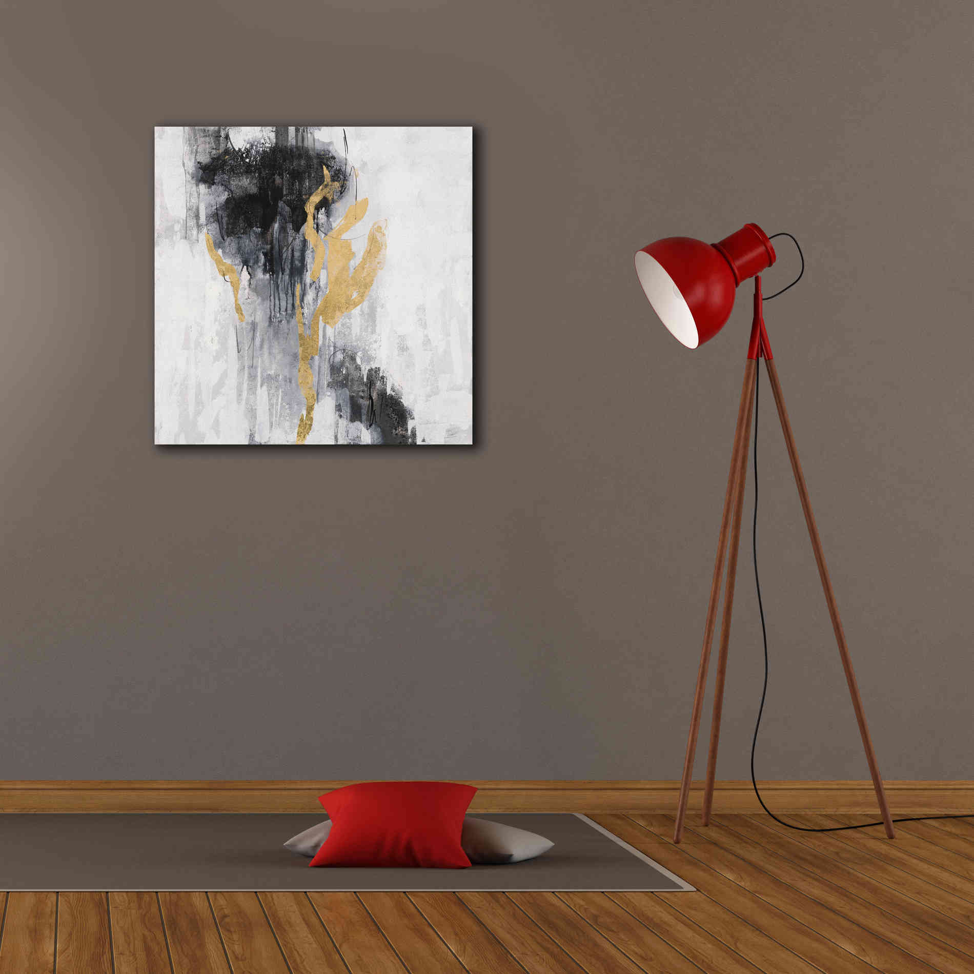 Epic Art 'Golden Rain II' by Silvia Vassileva, Canvas Wall Art,26 x 26