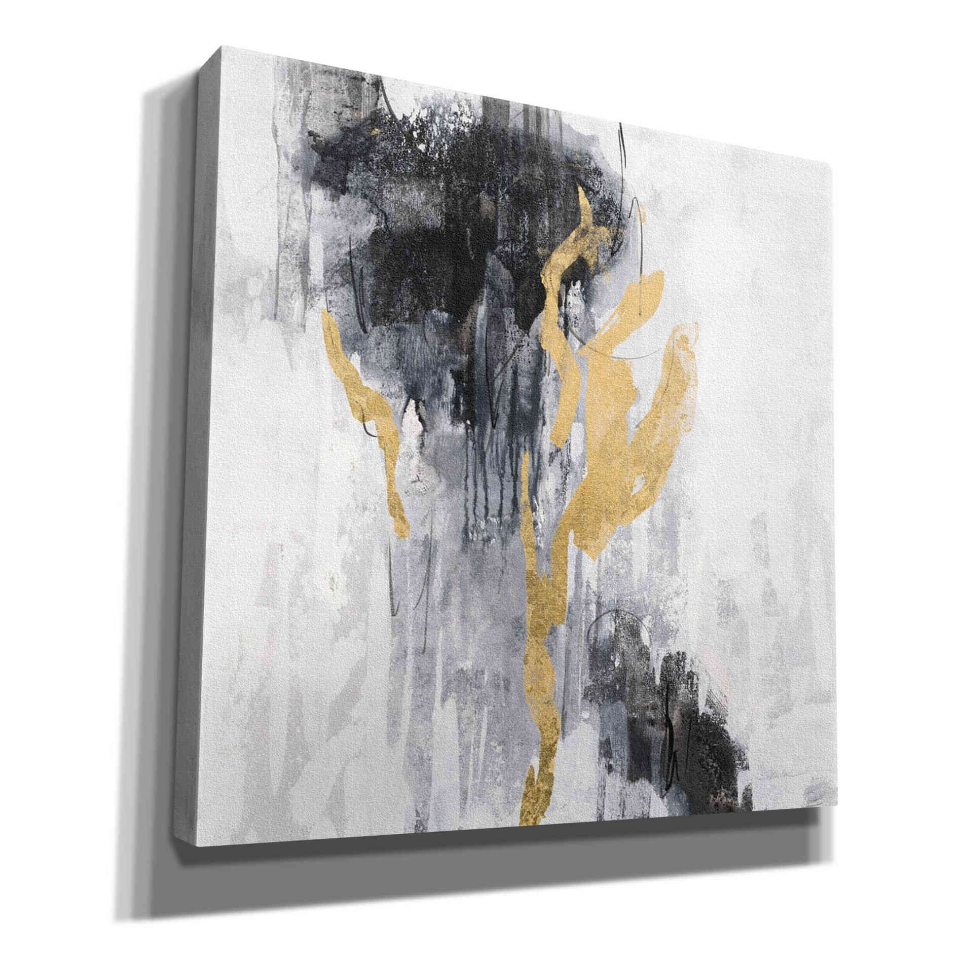 Epic Art 'Golden Rain II' by Silvia Vassileva, Canvas Wall Art,12x12x1.1x0,18x18x1.1x0,26x26x1.74x0,37x37x1.74x0