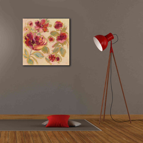 Image of Epic Art 'Gilded Loose Floral I' by Silvia Vassileva, Canvas Wall Art,26 x 26