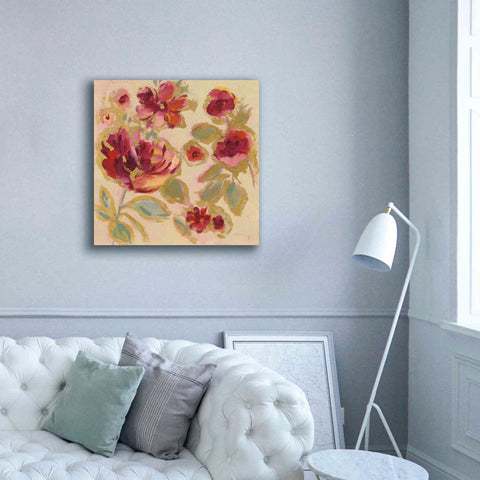 Image of Epic Art 'Gilded Loose Floral I' by Silvia Vassileva, Canvas Wall Art,37 x 37
