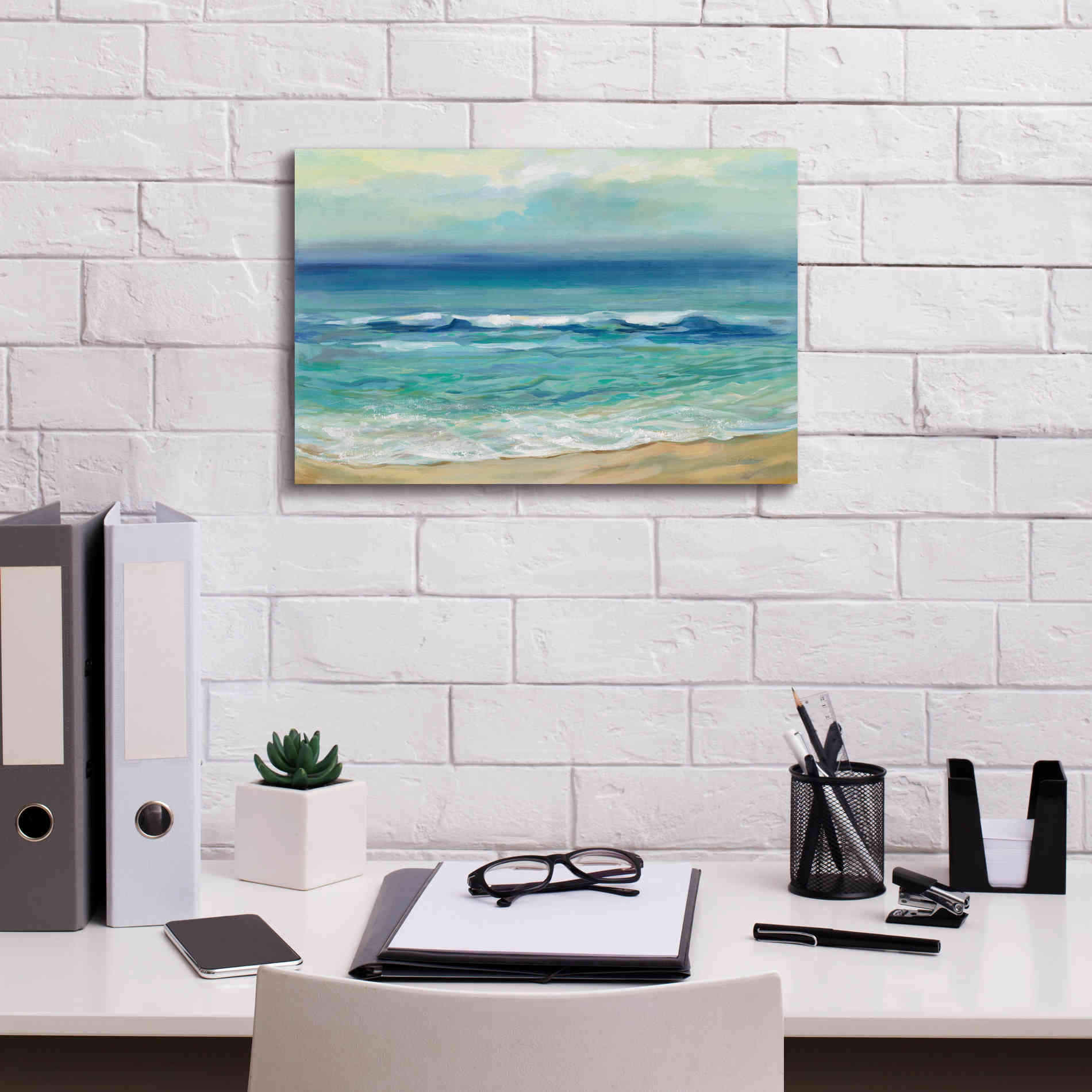 Epic Art 'Seaside Sunrise' by Silvia Vassileva, Canvas Wall Art,18 x 12