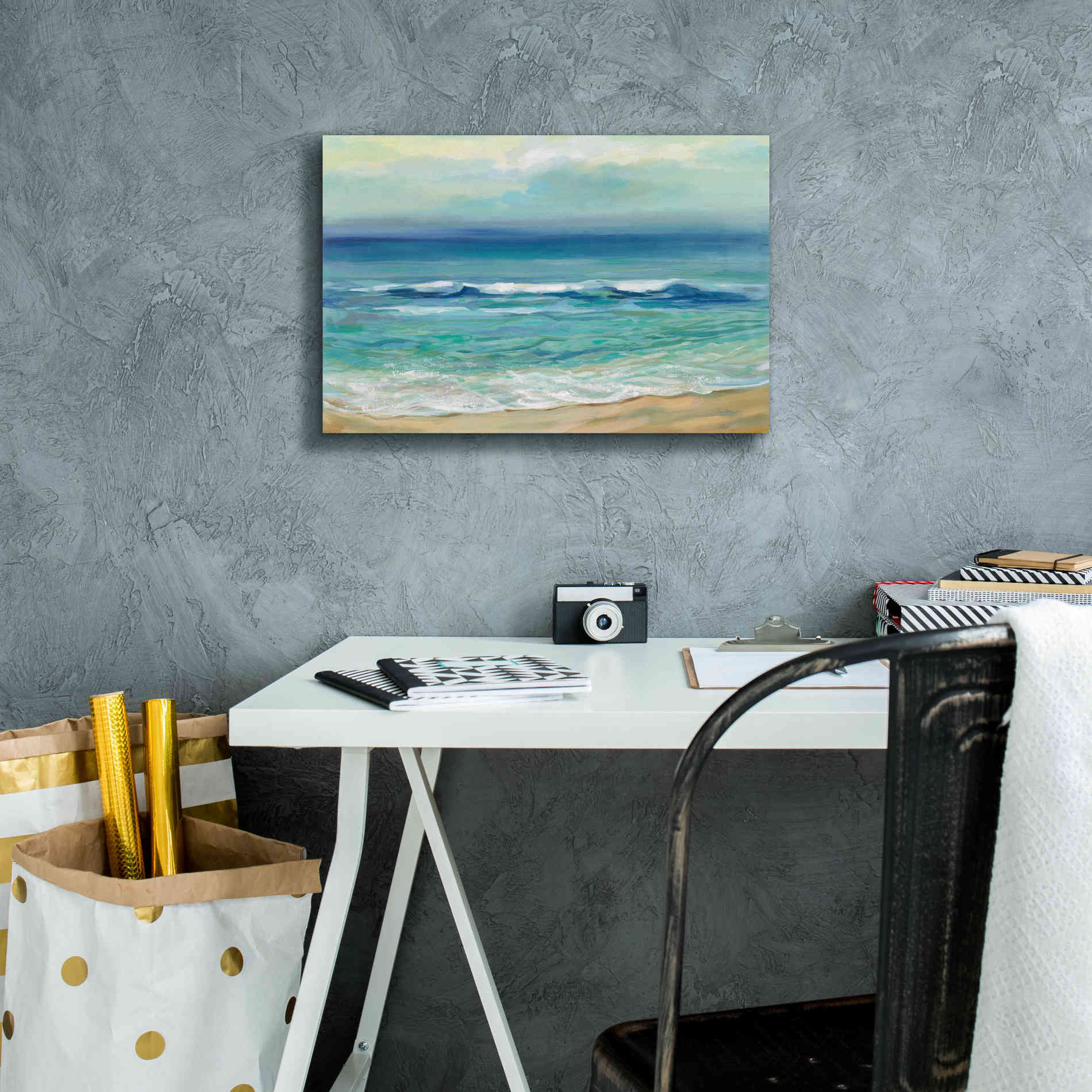 Epic Art 'Seaside Sunrise' by Silvia Vassileva, Canvas Wall Art,18 x 12