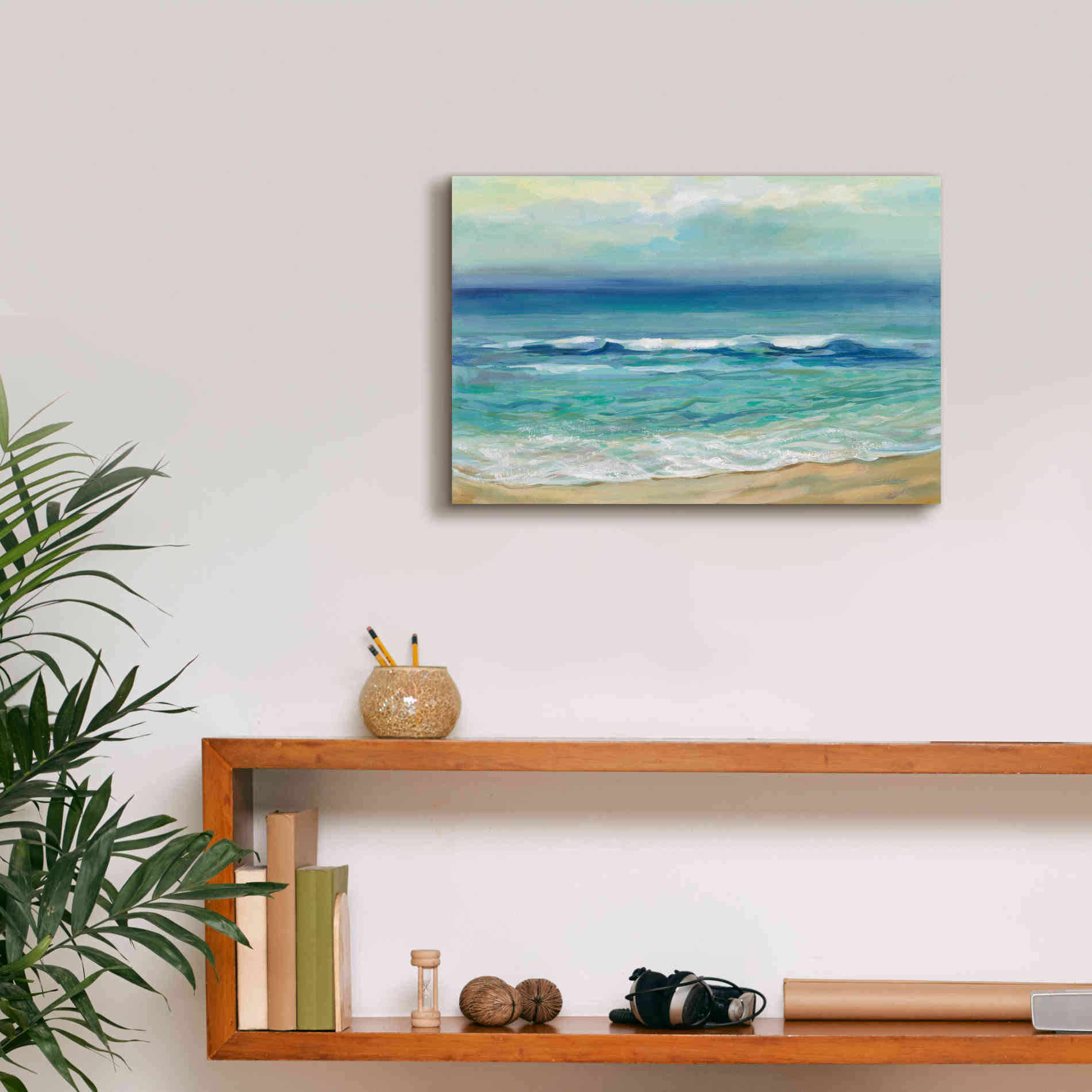 Epic Art 'Seaside Sunrise' by Silvia Vassileva, Canvas Wall Art,18 x 12
