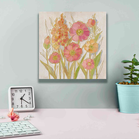 Image of Epic Art 'Opalescent Floral I' by Silvia Vassileva, Canvas Wall Art,12 x 12