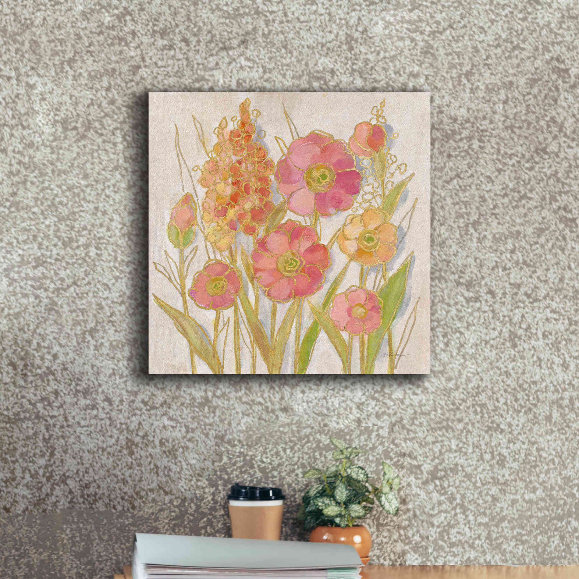 Epic Art 'Opalescent Floral I' by Silvia Vassileva, Canvas Wall Art,18 x 18