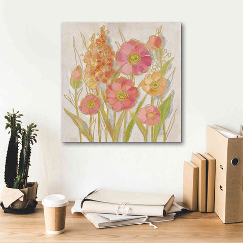 Image of Epic Art 'Opalescent Floral I' by Silvia Vassileva, Canvas Wall Art,18 x 18